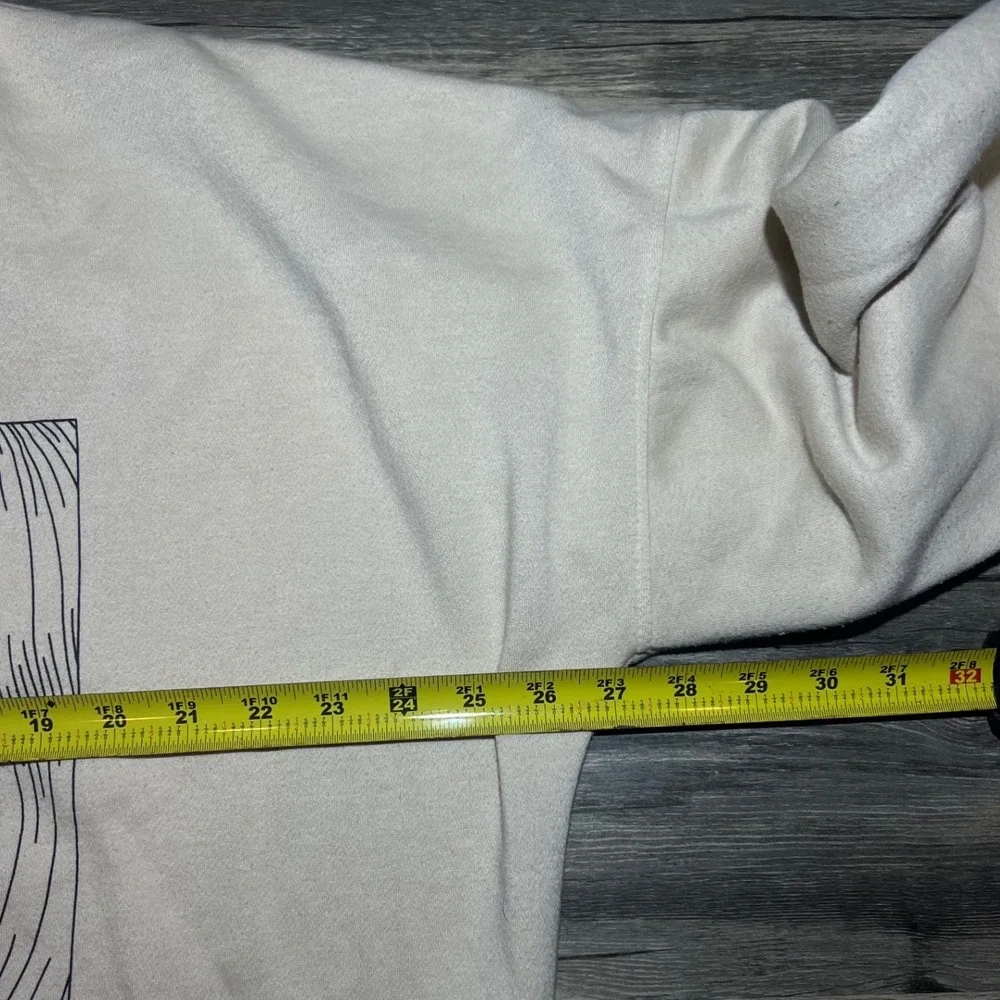 Playboy‎ Missguided Cream Graphic Sweatshirt Y2K Streetwear Boxy Fleece Pullover